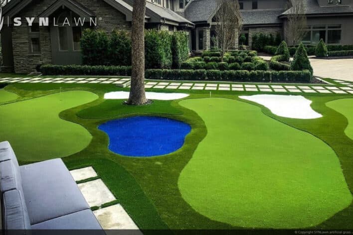 image of SYNLawn Fiji residential frontyard golf putting greens